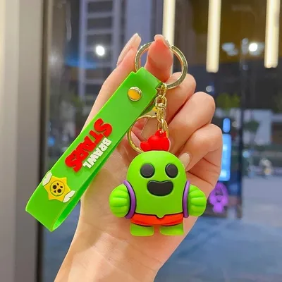 Brawl Stars breloklari: Spike, Leon, Crow — haykalchalar 1
