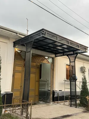 Навес, лекссан, перила в стиле лофт, решётки, ограждения 1