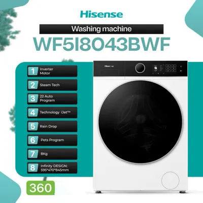 Hisense WF5I8043BWF kir yuvish mashinasi 1