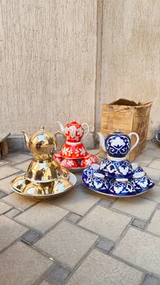 Большой набор посуды — чайники, чашки и другие 1
