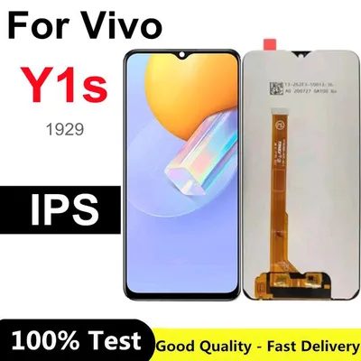 Vivo Y1s uchun displey to'plami sensor bilan, qora rangda 1