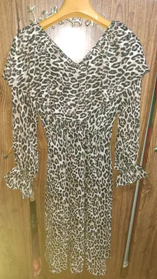 Leopard naqshli shifon ko‘ylak (S–M) 1