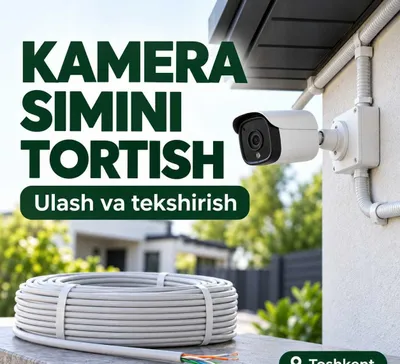 Videokuzatuv Kameralar uchun sim tortish — Toshkent