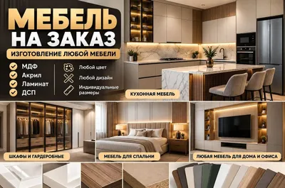 Изготовление мебели — МДФ, акрил, ламинат, ДСП | На заказ