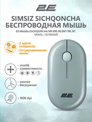 Kompyuter va noutbuk uchun jim simsiz sichqoncha 2E-MF300WBK 1