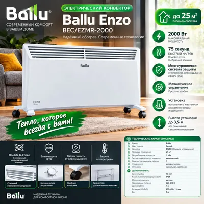 Isitgich / Elektr konvektor Ballu Enzo-2000 1