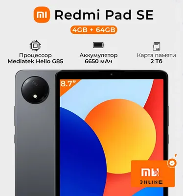 Redmi Pad SE 8.7" planshet 4/64GB (EU, qora)