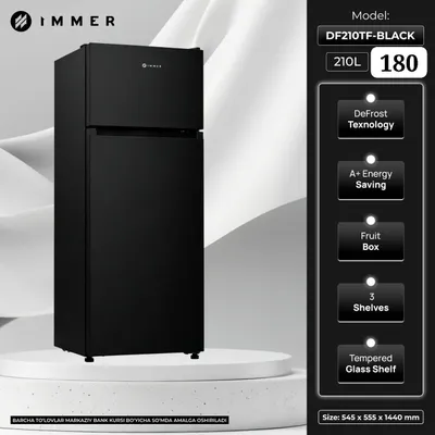 Холодильник IMMER De-Frost DF 210 BLACK 1