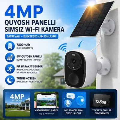4MP Batareyali Solar Wi-Fi Kamera camera ezviz hikvision