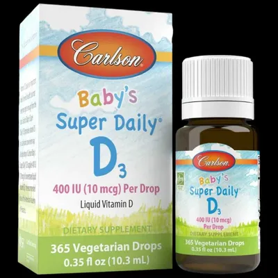 Carlson, Super Daily, bolalar uchun D3 vitamini, 10 mkg (400 XB) 1