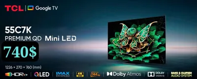 TCL 55 C7K Premium QD-MiniLED televizori