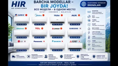 Konditsionerlar to‘g‘ridan-to‘g‘ri ombordan! Barcha top brendlar 1