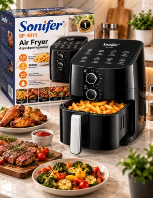 sonifer air fryer аэрогриль мультиварка 3