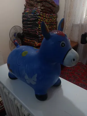 детский резиновый ослик, б/у 1