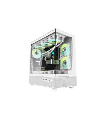 darkFlash DPX90 WHITE kompyuter korpusi (ATX, 4 ta ventilyator) 1