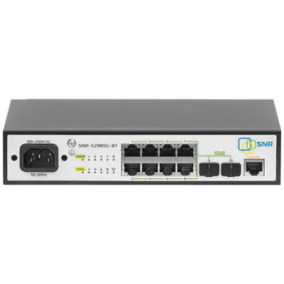 Управляемый POE коммутатор L2 SNR-S2985G-8T-POE