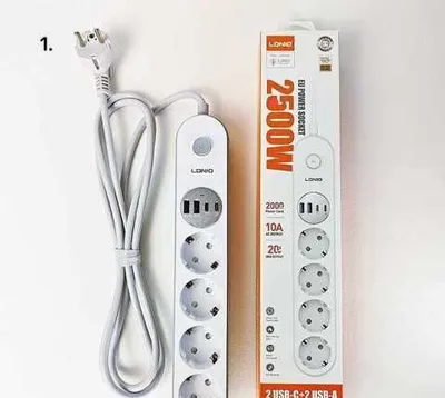 LDNIO EU Power Socket 2500W 2U aqlli rozetka