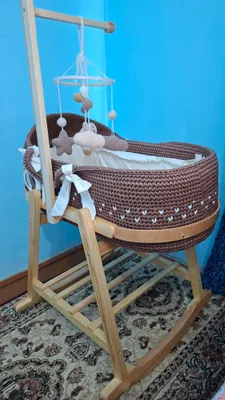 Плетёная люлька для новорождённых 1