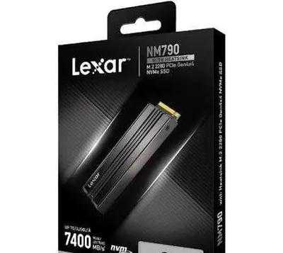 Radiatorli SSD NVMe Lexar 2 TB, 7400 Mbit/s, NM790 M.2 PCIe 4.0 Gen4
