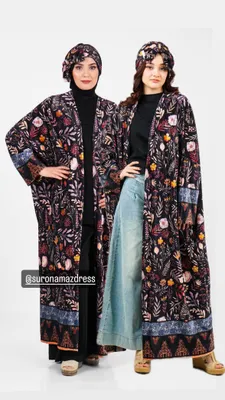 Abaya stil vilyur xalat 1