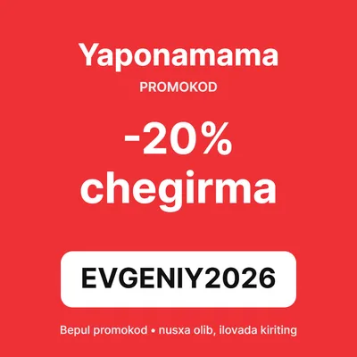Yaponamama promokod — 20% chegirma