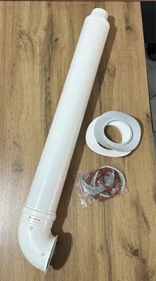 Дымоход эмалированный для газовых котлов IMMERGAZ! Цвет белый. 1