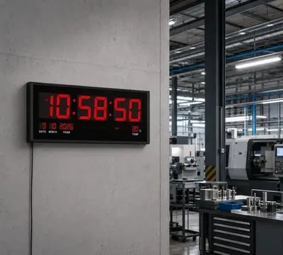 Termometr va taqvimli 60 sm katta devor elektron soati 1