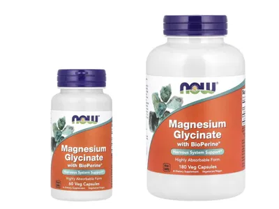 NOW Foods Magnesium Glycinate BioPerine Глицинат магния магний magniy 1