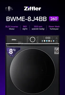 Ziffler стиральная машина, новая модель, 8 кг