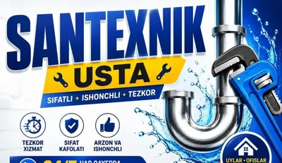 Santexnika xizmatlari sifatli va ishonchli
