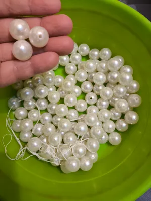 белые крупные бусины для украшения 1