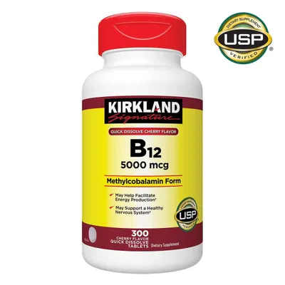 B-12 5000 мкг, 300 таб Kirkland Signature Метро Миллий Бог 1