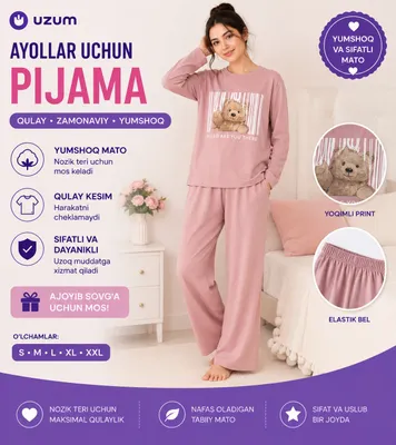 Ayollar tungi köylagi Pijama 1