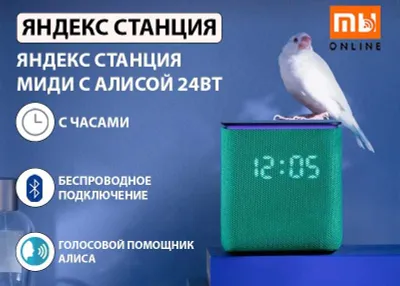 Колонка Умная Яндекс Станция Миди с Алисой 24Вт (зеленый изумруд) 1