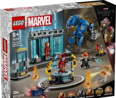 Лего 76315 Iron Man's Laboratory: Hall of Armor 1
