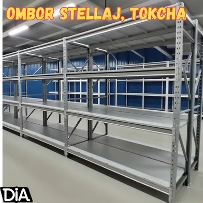 Stellaj arxiv uchun, metall tokcha, ombor uchun polka 1