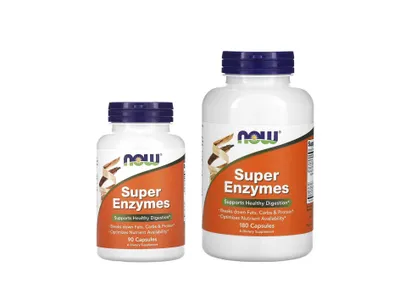 NOW Foods Super Enzymes superfermentlari Enzimes 90 va 180 kapsula 1