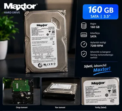 Maxtor 160 GB SATA 3.5" qattiq diski