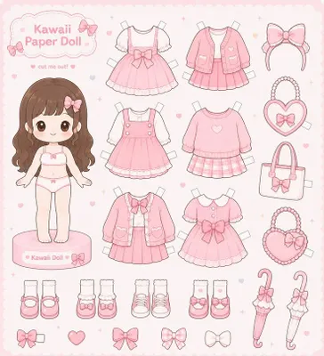 🎀 Бумажная кукла-сюрприз 🎀 1