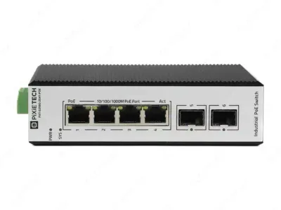 PoE kommutatori PXT-S250G-2S4T-POE 4×GE + 2×SFP