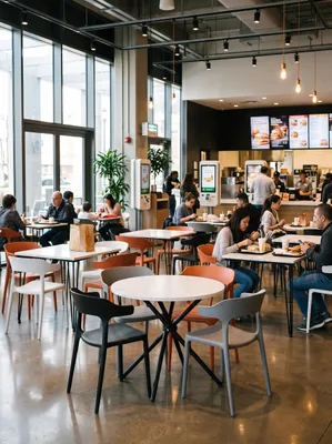 Стол и стулья для фудкорта BTT FastFood 6