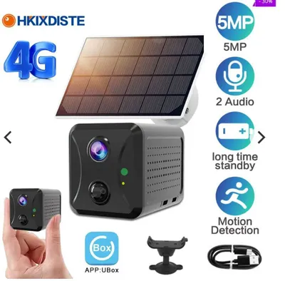 Мини-камера 4G с SIM-картой, 5 Мп, в комплекте солнечная панель — камера наблюдения 1