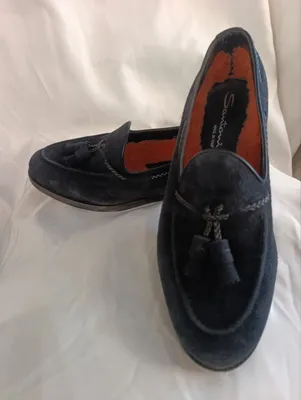 Оригинальные лоферы SANTONI Oxford, замша 3