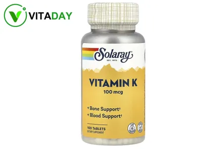 Solaray Vitamin K vitamini K 100 mkg, 100 tabletka 1