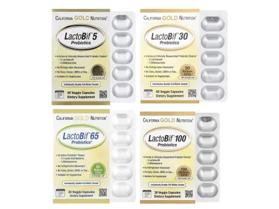 California Gold LactoBif 30 LactoBif 5 LactoBif 65 LactoBif 100 1