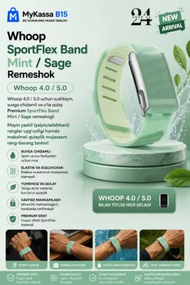 Whoop SportFlex Band Mint / Sage Remeshok / Dastavka / New