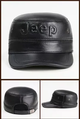 мужская кепка Jeep  из 100% натуральной кожи шапка 1