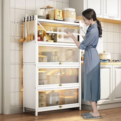 Кухонный шкаф для посуды со стеклом для дома кухни 1