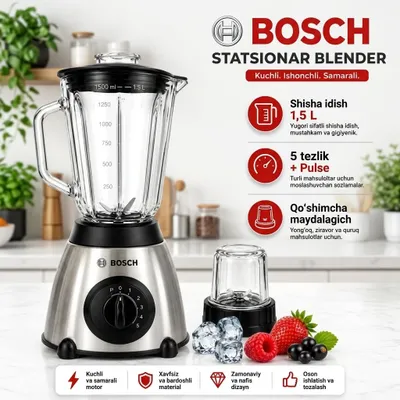 Bosch 3 ta 1 da statsionar blenderi - Professional