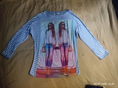10–11 yoshga yangi chiziqli yubka, kofta b/u 1